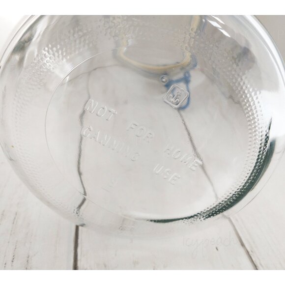 Anchor Hocking Bail Lid Glass Jar Vtg Wire Bale Storage Canister 90s Kitchenalia - Picture 8 of 11